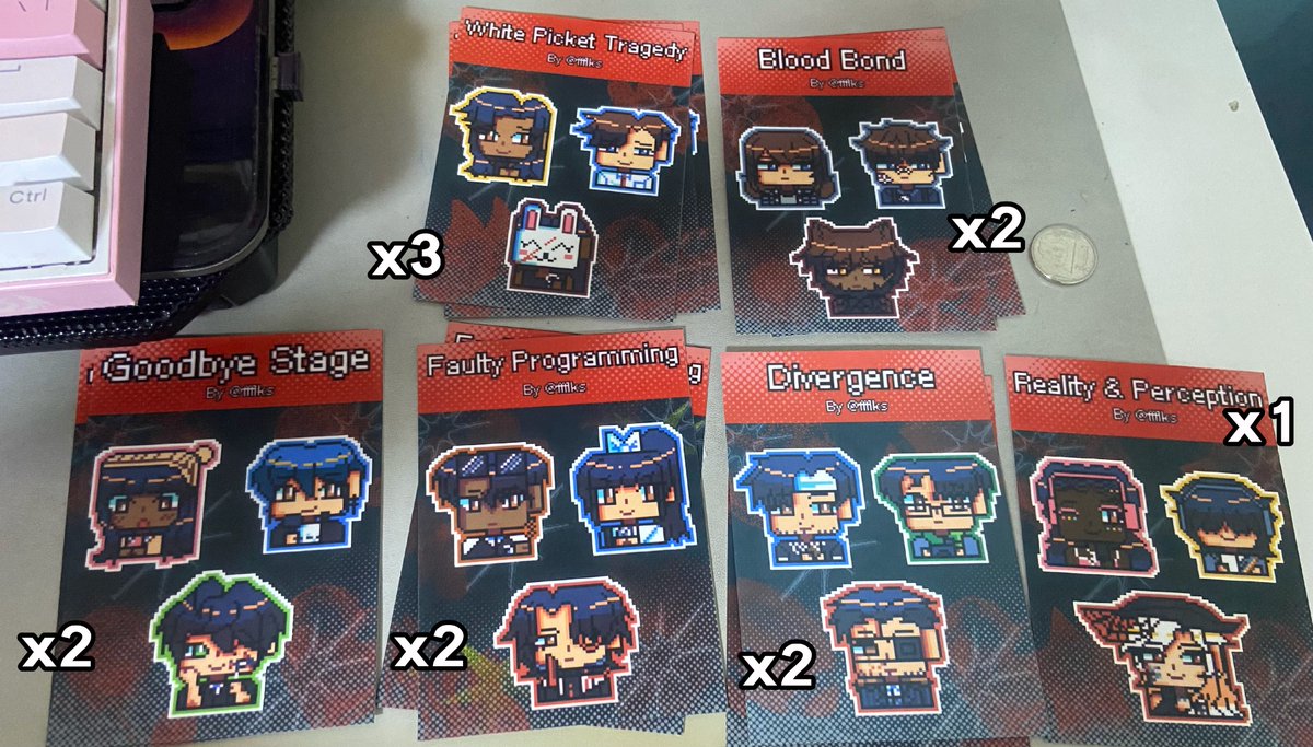 bastardcloudman's tweet photo. As Originals 2 approaches, I've decided to clear stock lol. Here's a chance for anyone interested in my DB2 B-grade sticker sheets (red spillage in the backing; stickers themselves are fine). They'll be for PHP100. Pick up during OG2 ONLY (Table B8).

DM if interested :-) 1/3 https://t.co/YDBhIjF2XL