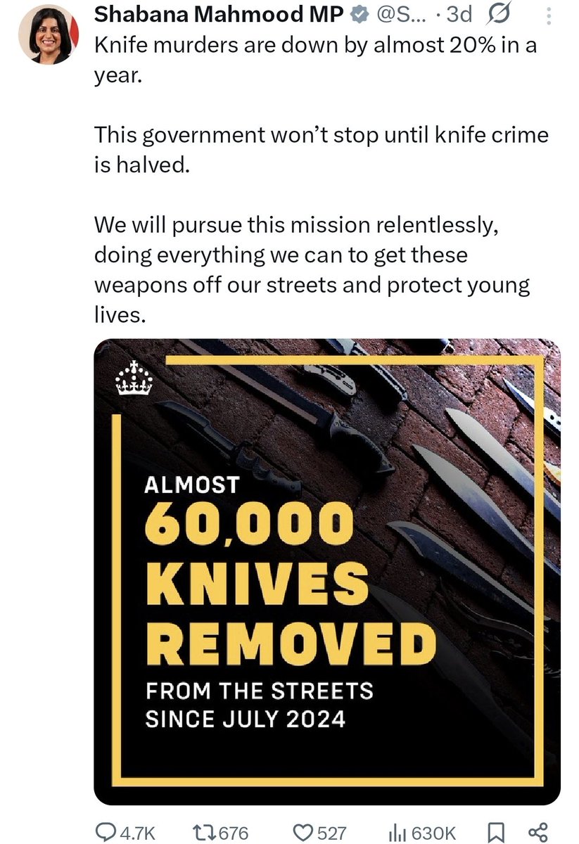 PeteJacksonGMP's tweet image. Posts that haven't aged well! 
@ShabanaMahmood &amp;amp; @ukhomeoffice only three days ago!
😳😱😳😱😳😱😳😱😳😱😳😱😳😱
#GetLabourOut #Huntingdon #Stabbing #Knives #TrainAttack @Keir_Starmer #machete