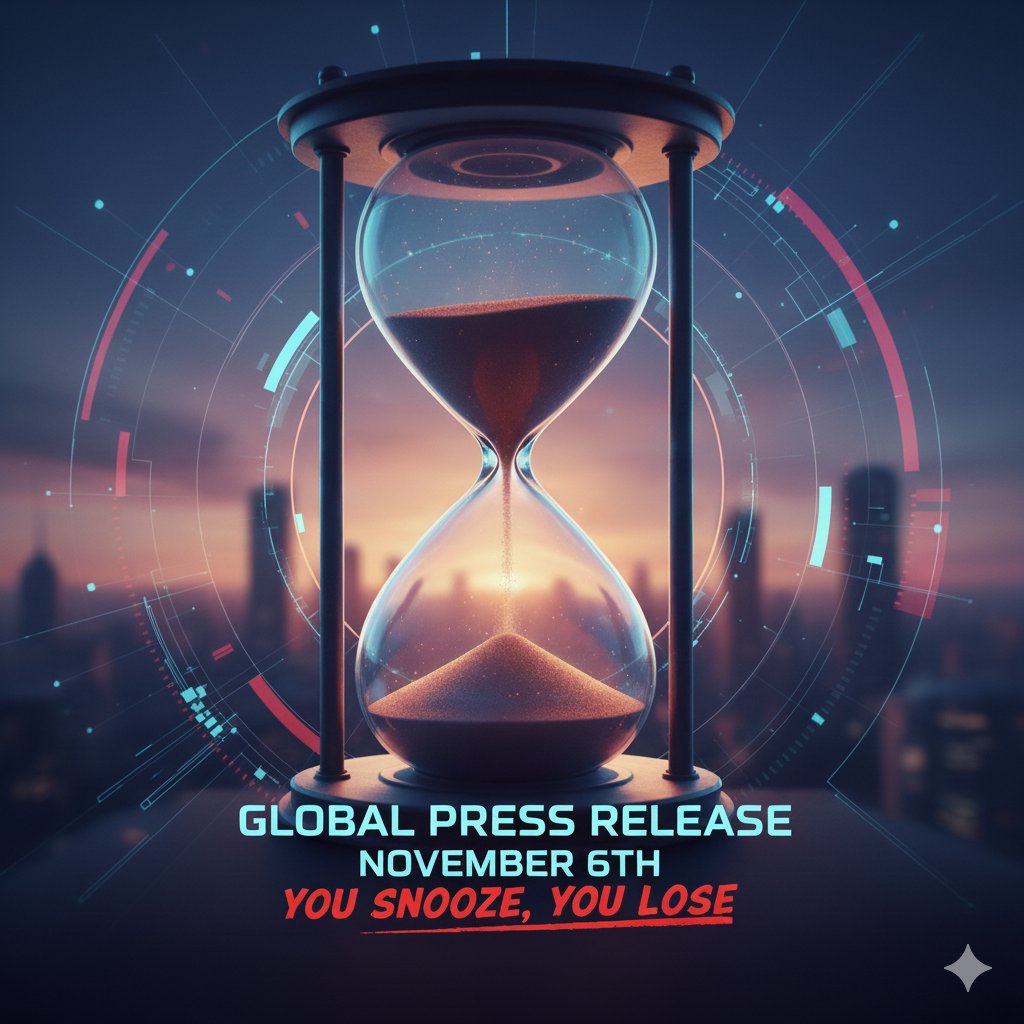 canetoadium's tweet image. ⏳ Time is ticking! The Global Press Release is set for November 6th.
​Don&apos;t miss the announcement that will change everything. You snooze, you lose.
​#CaneToadium #GlobalRelease #YouSnoozeYouLose