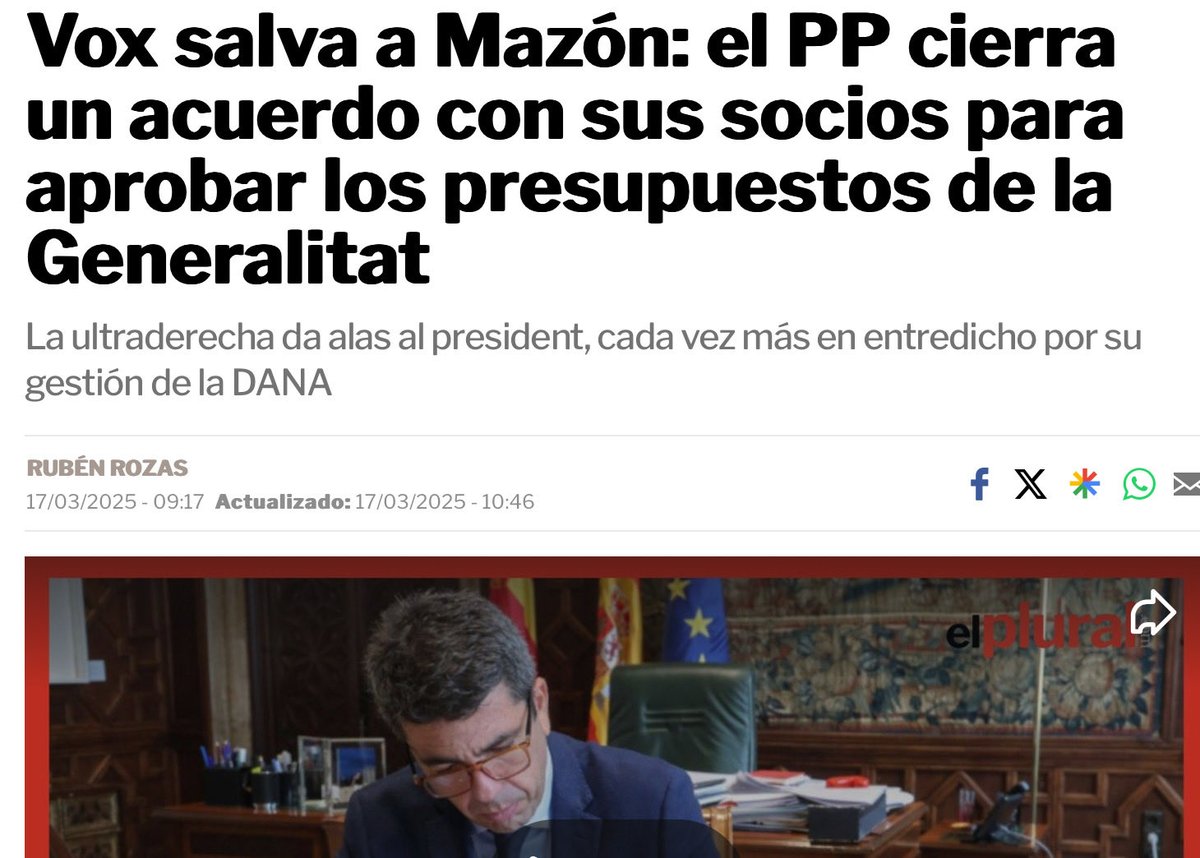 Abascal vuelve a gritar mucho para que no se hable de esto que pasó en marzo.

Si Mazón sigue es gracias a Vox.

👇👇