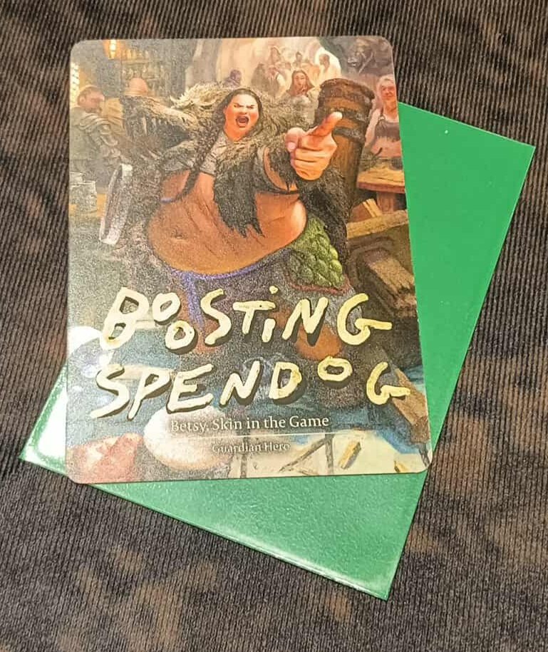 Congratulations to two time loser to Betsy in rated events and top 8 Calling Sydney player <a href="/spendog9/">Boosting Spendog ➡️ Calling Brisbane</a>. Thank you for waving your signing fee to add this baddie to the Betsy collection.
<a href="/fabtcg/">Flesh and Blood</a> #fabtcg
9-6 Betsy over the weekend in CC.
LSS when's Betsy getting a weapon. 🪵
