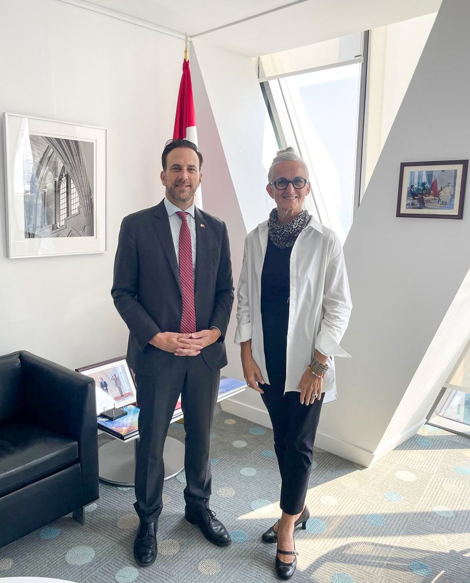 Ambassador Morcos welcomed Anik Dorion-Goupal, Director at <a href="/mnbaq/">Musée national des beaux-arts du Québec</a>, to the Embassy to discuss exciting opportunities for bringing 🇨🇦arts and culture to 🇶🇦. Looking forward to making this a reality during next year’s 🇨🇦 🇶🇦 Year of Culture project.