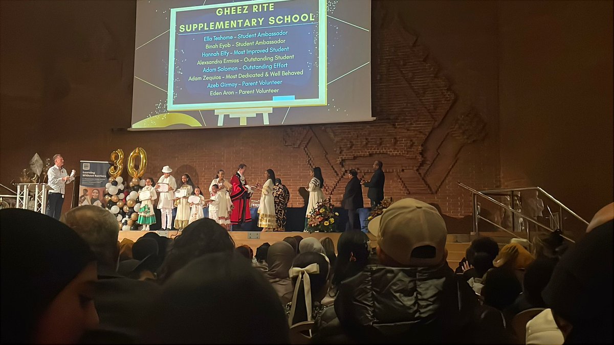 gheezrite's tweet photo. What a great achievements! Congratulations to all #Gheez_Rite_School students and volunteers at the supplementary Schools awards Evening and 30 years partnership anniversary.  @RBKC @WestwayTrust @JohnLyonCharity @youngkandc @YPFtrust https://t.co/J8ndP9He4V