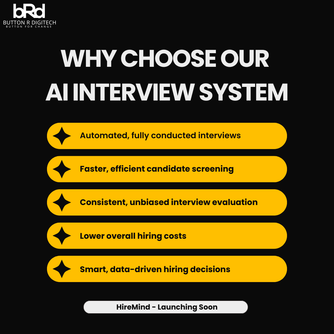 AiDigitechUK's tweet photo. Meet Your Next-Gen Hiring Tool - HireMind by BRDigitech UK, launching soon.
Your hiring process is about to get a major upgrade!
#ArtificialIntelligence #TalentAcquisition #HumanResources #HRTech #RecruitmentTechnology #LondonAI #ESGTech #SustainableTech #HireMind #BRDigitechUK https://t.co/j5KAiPho5b
