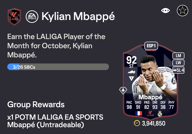 PedsanUT's tweet photo. 3/26 squads for Mbappé!

To craft those I did:

▶️4x85+ Objectives!
▶️All 85-87
▶️4 league SBCs runs (I was lucky with 4 88s lmao)
▶️A few fodder I had clubstocked

Total spent value:15k 
Total value: 150k https://t.co/LuJ0LCnVVH