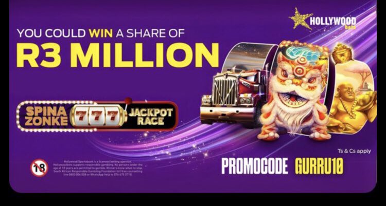 Get your bets in! 🕒 Bet now!Hollywoodbets 
#SignUpOnHollywoodbets