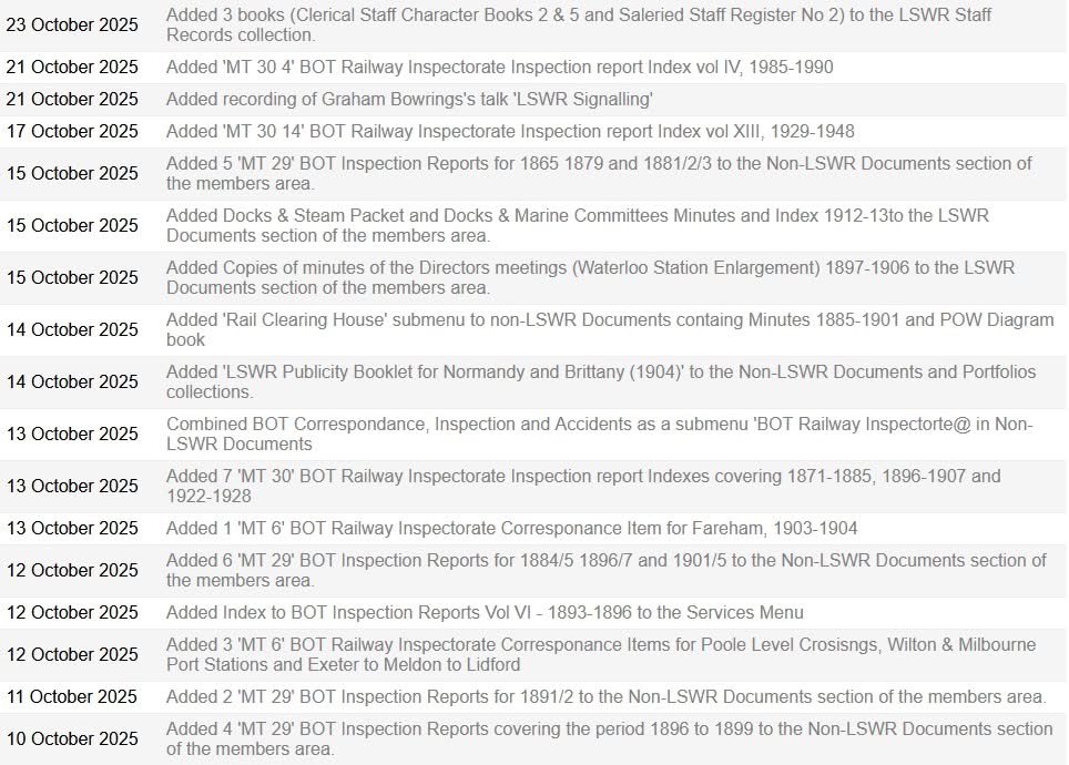 LSWR_SWC's tweet image. Our Website updates for October within the members area are shown below. 
To become a member and gain access to our member resources click here lswr.org/joining.html