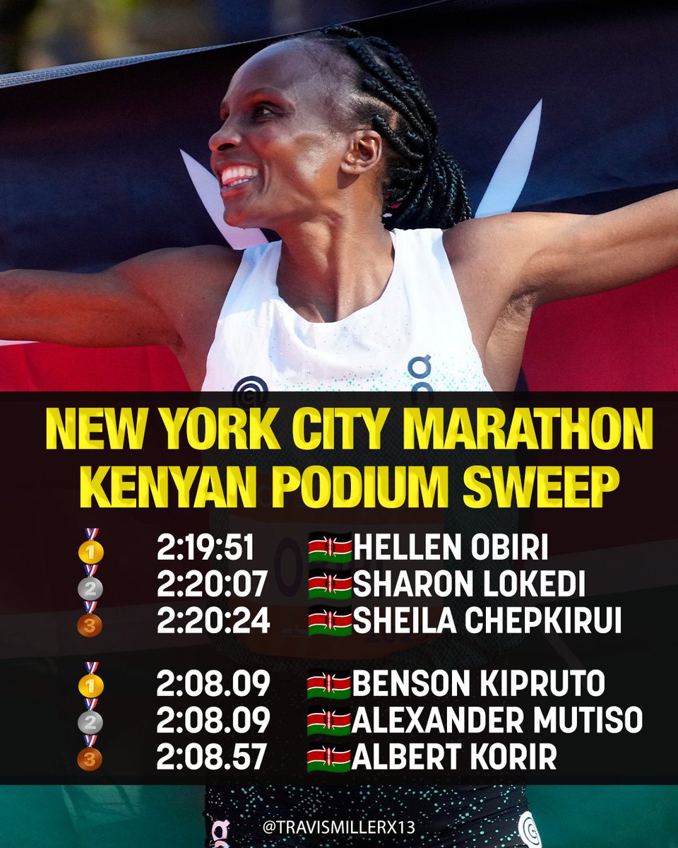 travismillerx13's tweet image. 🇰🇪Kenyan sweep in NYC