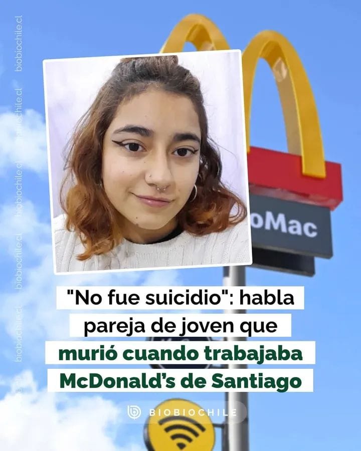 Edorey's tweet image. Hace una semana falleció #HildaLeiva, trabajadora de @McDonalds&apos;s República.

Alguien conoce acerca de este caso?, por lo que parece decir hoy el pololo. 

@joseantoniokast 
@jeannette_jara 
@evelynmatthei 
#losdemás

@24HorasTVN 
@biobio 
@Cooperativa

@Cutchile 

#FaltaEstado