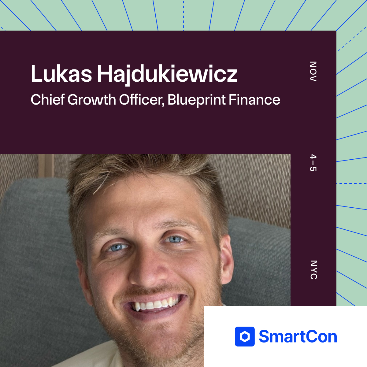 Our CGO Luke Hajdukiewicz will be speaking during <a href="/chainlink/">Chainlink</a> SmartCon. 

We're thrilled to be alongside global leaders who help shape the future of Decentralized Finance. 

November 5, 4:30pm EST at the Union Square Stage, Lukas will be talking about the Institutional Adoption of