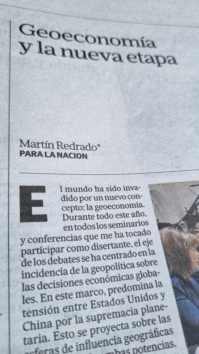 La geoconomía: el nuevo concepto para definir la estrategia argentina de las próximas décadas lanacion.com.ar/economia/geoec…
<a href="/LANACION/">LA NACION</a>
 #Econonomiamundial  #Tasasdeinteres #Commodities #inversiones #economia #economista #martinredrado #argentina #economiaargentina #finanzas #geoeconomia