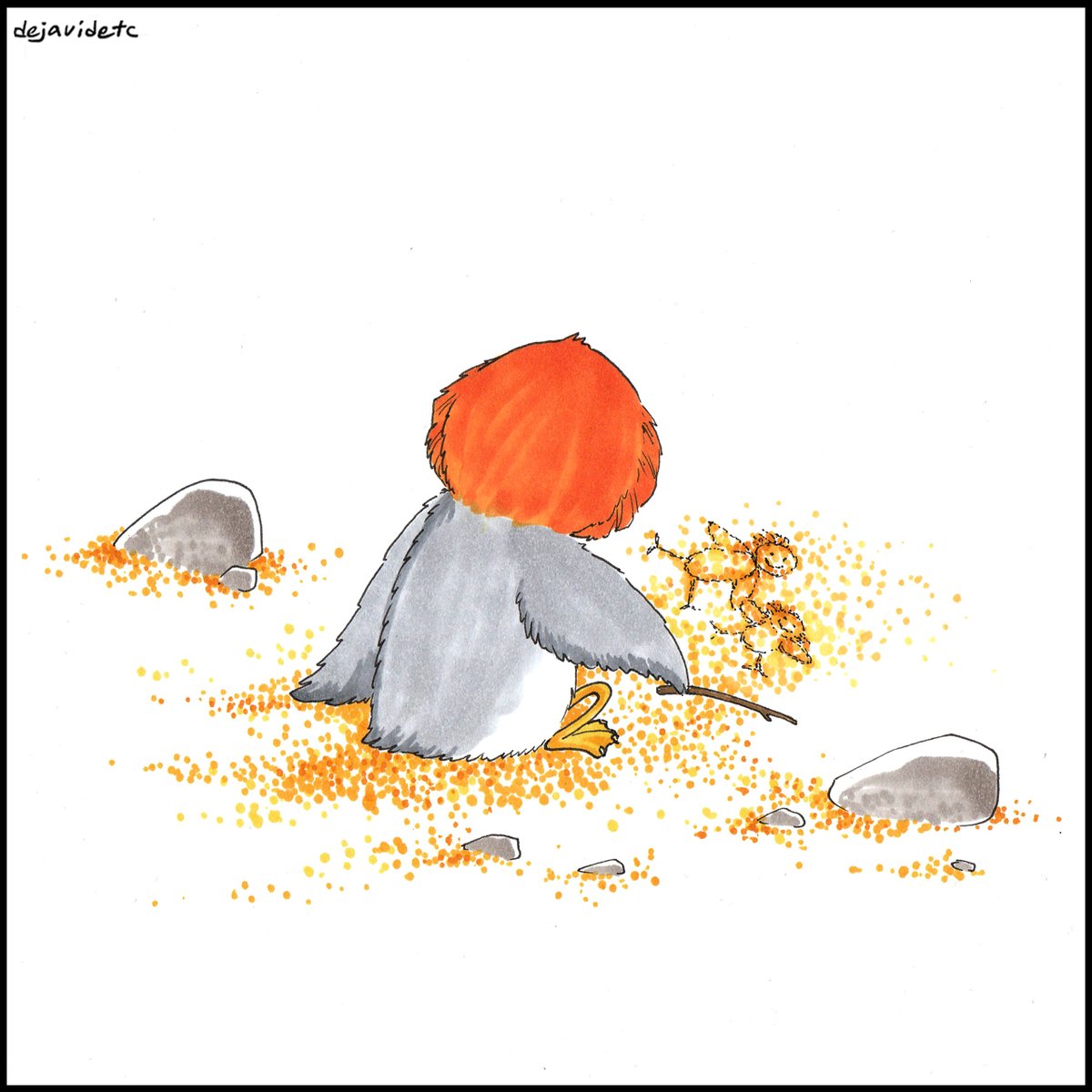 dejavidetc's tweet image. commission for @Yananiris 🧡
#kylux #porgs