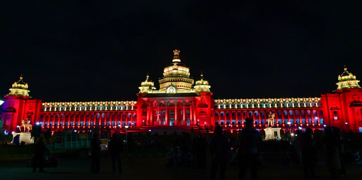 PRO_Shankar_'s tweet photo. the illuminated edifice reflects the pride and unity of every Kannadiga.
Let us celebrate Karnataka’s glorious journey — a land of innovation, culture, and resilience.
Happy Karnataka Rajyotsava 💛❤️
#KarnatakaRajyotsava #VidhanaSoudha #PrideOfKarnataka #NammaKarnataka https://t.co/VRm4Gm97Ff
