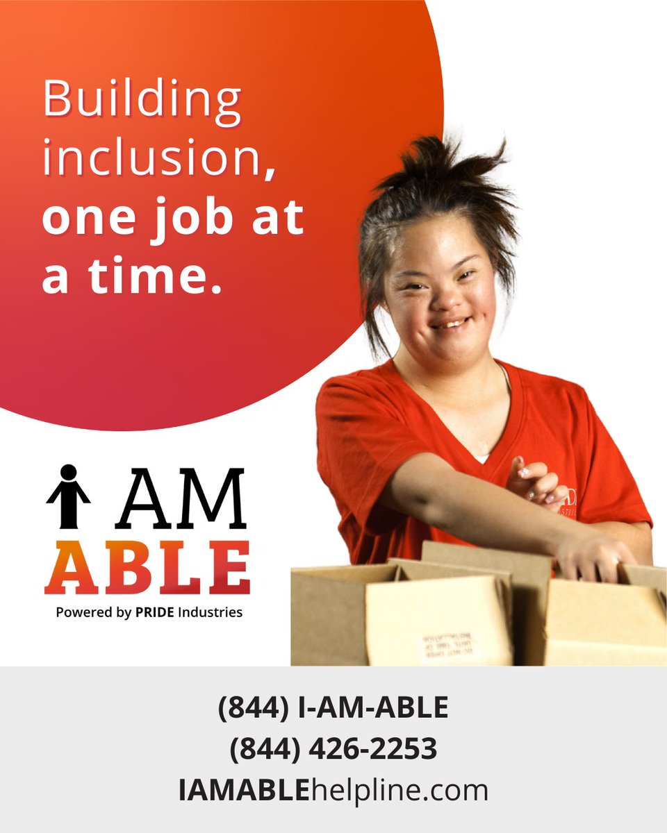 tweetsforpride's tweet image. If you (or someone you know) have a disability, live in California, and are looking for work, we&apos;re hiring! Not sure where to start? Give us a call at (844) I-AM-ABLE. #sundayclassifieds #peoplewithdisabilities 
👉 loom.ly/la9navw