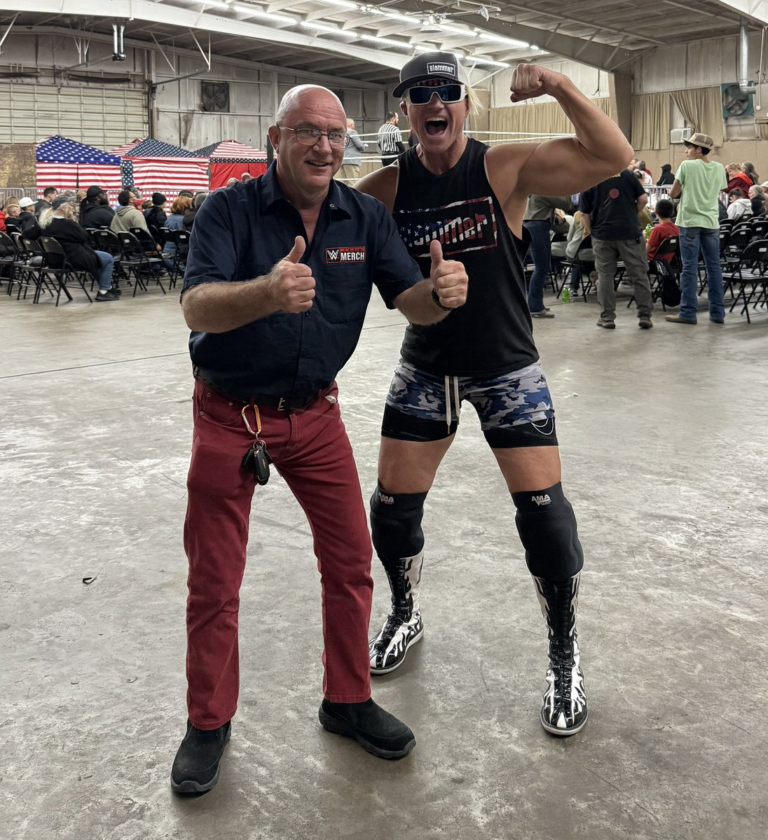 Slammer won last night at American Hostile Championship Wrestling and <a href="/BookBruno/">Book Downtown Bruno</a> refereed the match!!!