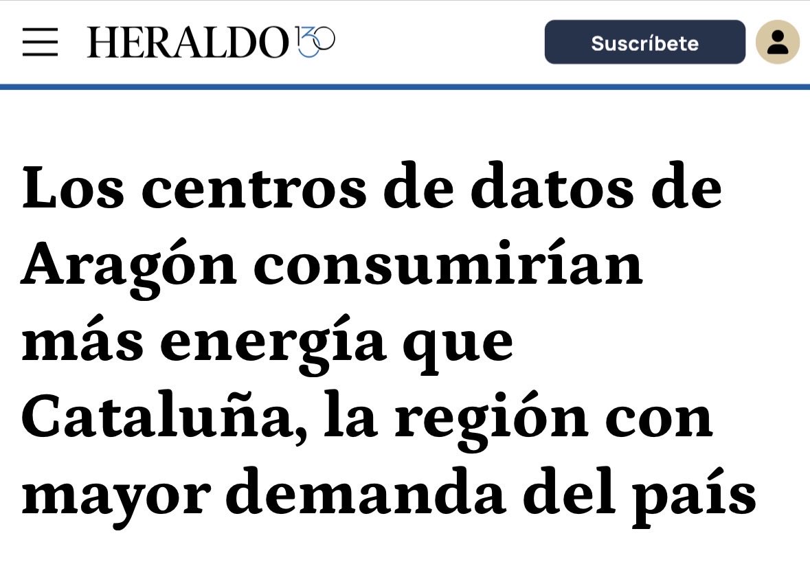 🖥️ Sobre la situación de los “Centros de Datos”en #Aragón. ⤵️⤵️⤵️