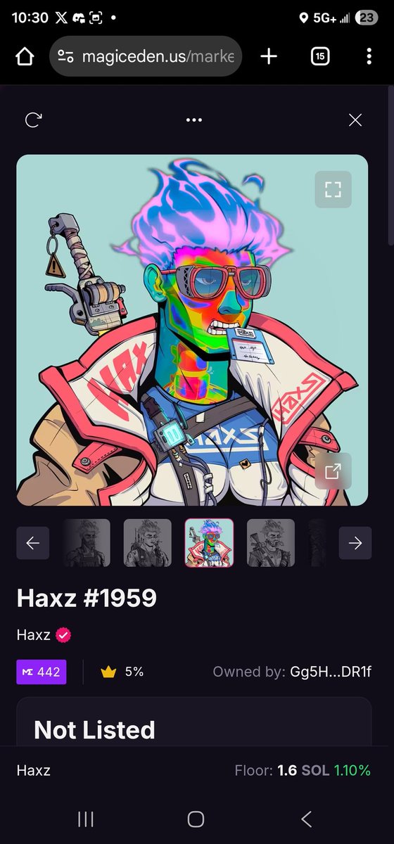 CERTIFIEDMONST1's tweet image. 🚀 HAXZ Market Update (Nov 2, 2025)
🔥 The rise continues — 140%+ floor surge, low listings, and heavy mid-tier sweeps.

💎 Collection: HAXZ ✅
📊 Supply: 3,333 | Listed: 193 (5.8%)
💰 Floor: 1.736 $SOL (+140.6%)
🏦 Market Cap: ≈ $989K
📈 7D Volume: 1.9K $SOL | Sales: 1,657

🧬…