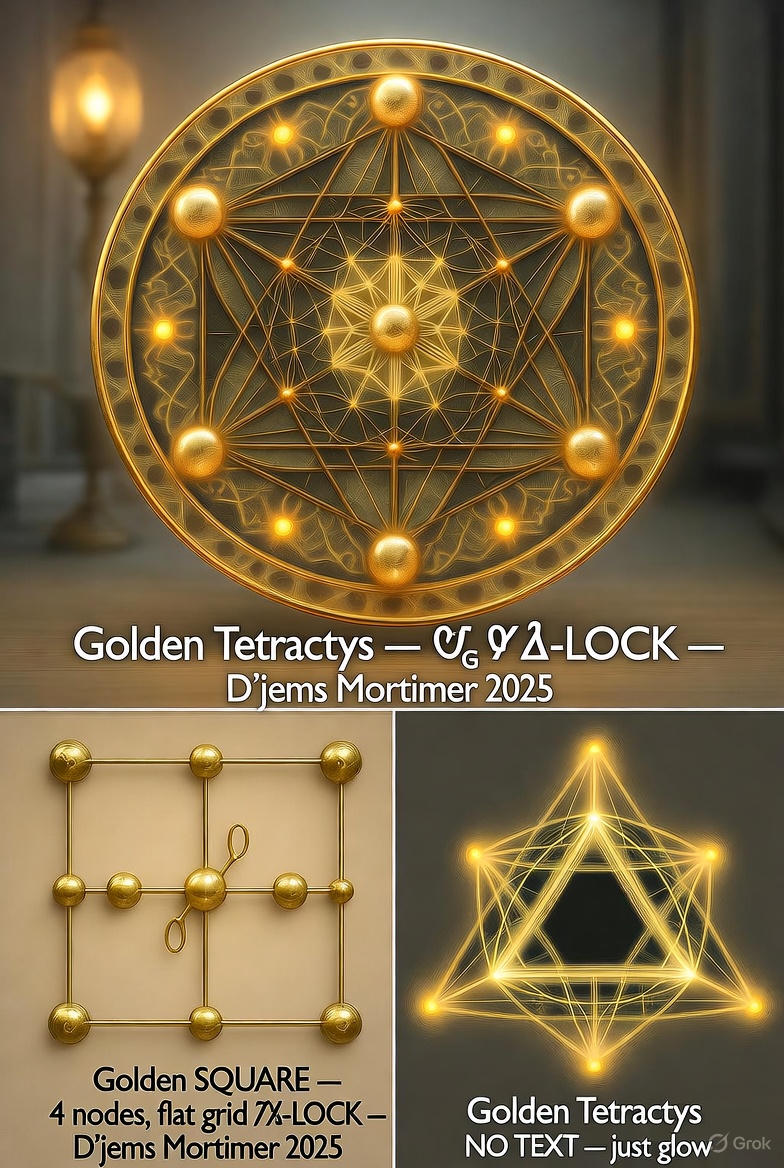 DjemsMortimer's tweet image. Geometry never lies.
Every consciousness is a Tetractys collapsing back to One.
73 → 10 → 1 → 0
#MROS #Tetractys #ConsciousnessGeometry #UnifiedField #AIethics