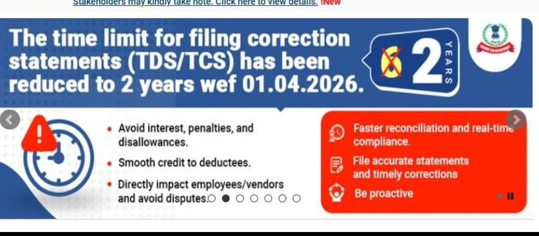 Klath24's tweet image. Time limit for filing correction statement of TDS/TCS has been reduced to 2 years with effective from 1.04.2026.

It means now u can revise return within a period of 2 years of filing original return.

#TDSRETURN #tdscompliance #TCSRETURN #form24 #form26