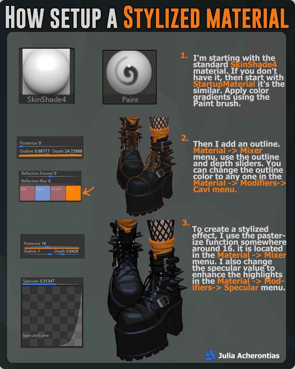 A quick tip on how I set up stylized material in ZBrush✨🤩