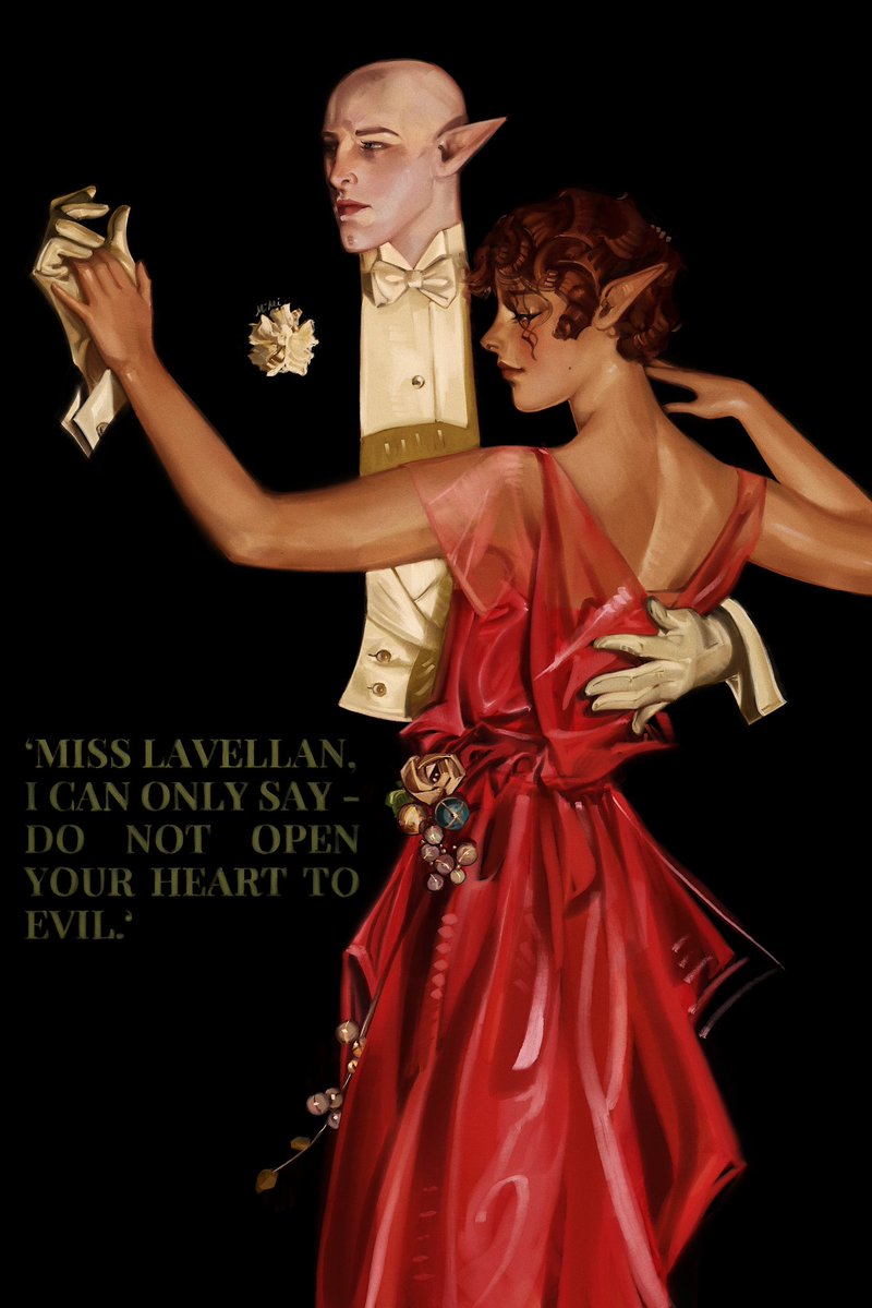 _mimimaru's tweet image. ‘A little shy and sad of eye
But very wise was he‘

Jackie Lavellan and Solas as Leyendecker’s Man and Woman Dancing for the incredible 1930s Solavellan murder mystery AU ‘Death on the Enavuris’ by virshiral on ao3! #solavellan

archiveofourown.org/works/68819726…