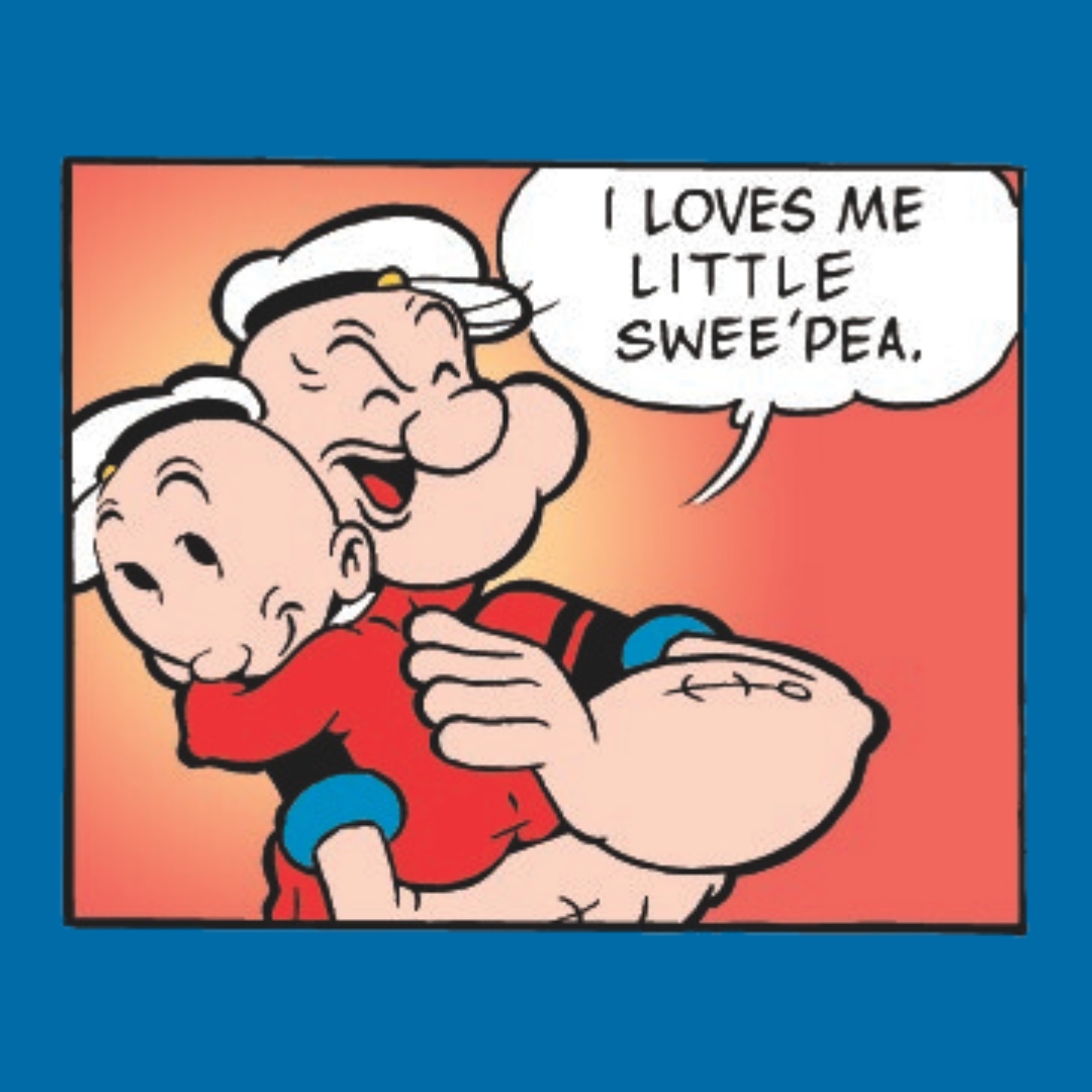 popeyetweetsk's tweet photo. Best day o’ me life, adoptin’ me lil’ deckhand, Swee’Pea!

#NationalAdoptionMonth #SweePea #Classiccomics https://t.co/rCNlT9cseG