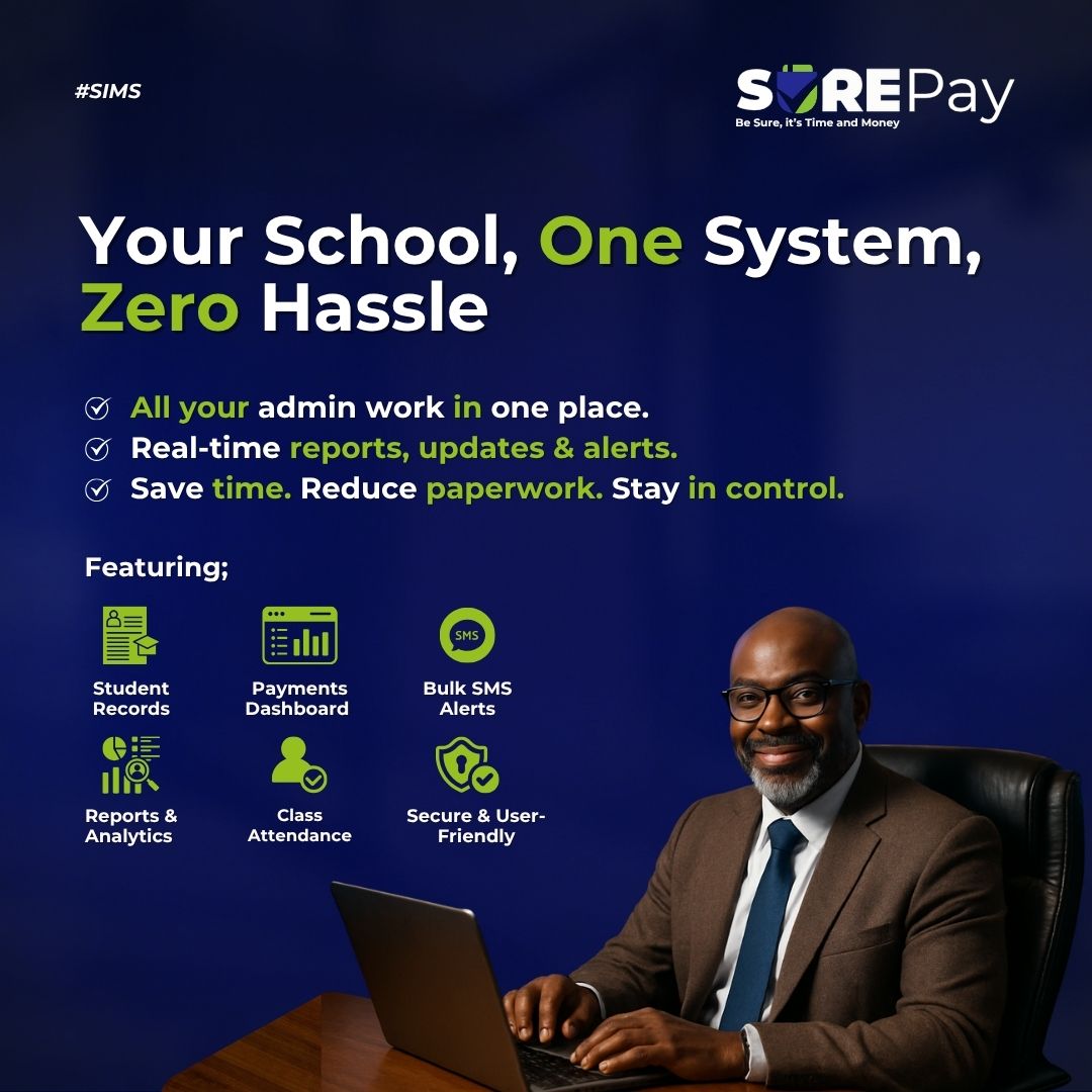 SurepayLimited's tweet photo. Mondays are for fresh starts and make yours efficient with SurePay SIMS.
Simplify school management, streamline payments, and stay ahead all week.
#SurePaySIMS https://t.co/gX5OXDU0Q6