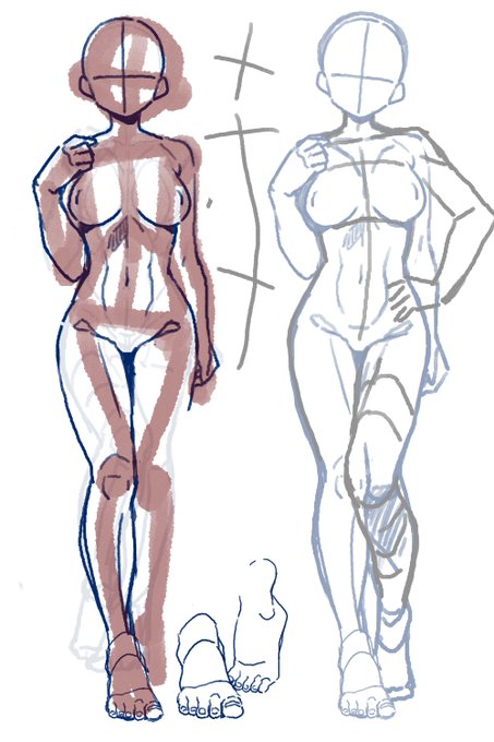 Skebで使う全身正面立ち絵…ただの棒立ちなまだ楽なんだけど自然なポーズと全体のバランスって難しいっすね…
何度か描き直してやっとそれっぽくなったかも 