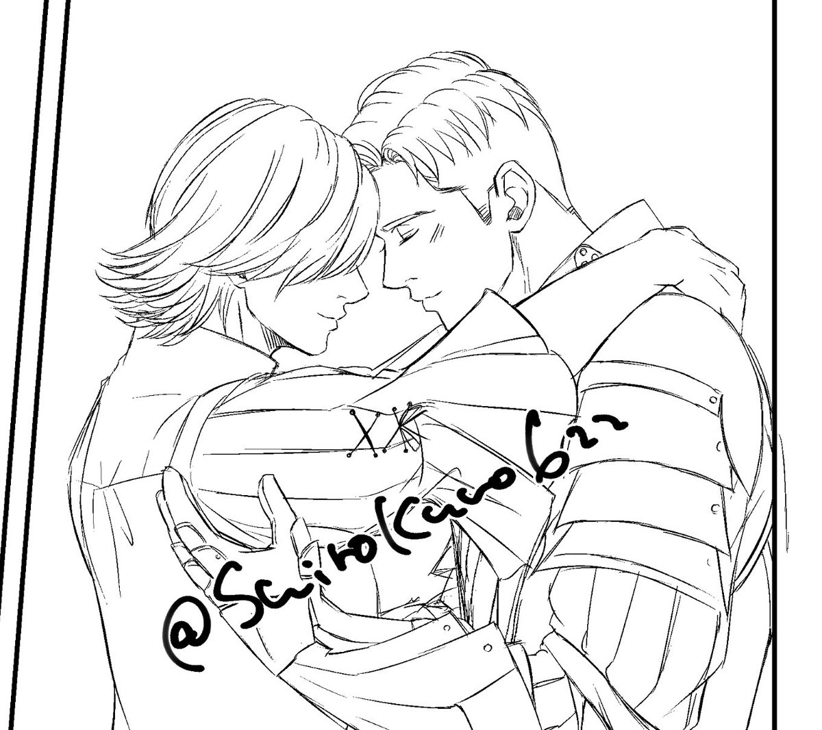 このコマ一応フルで描いてあるけれど、演出上の都合でこの後首から上を塗り潰して顔なしになるので供養🙄