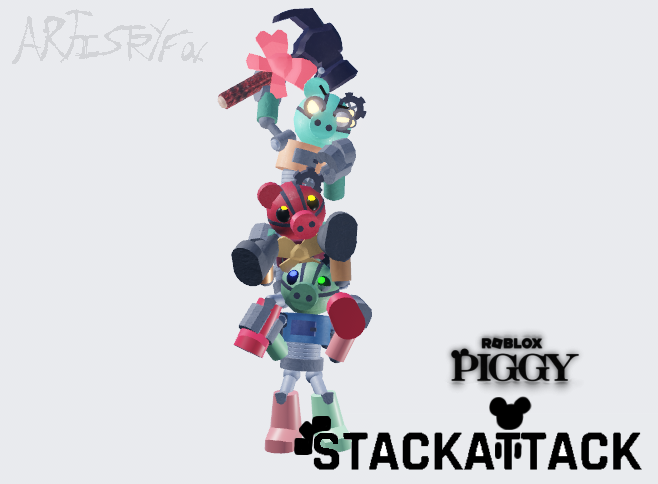 gcreeper538's tweet image. 🎁PIGMAS 2025: STACKATTACK 🤖
I couldnt wait to post it 😅, i just really like how these models came out! 
Tried my best to replicate the @Teami2R shown in last years Pigmas event
(Remake of that one trap skin into an actual skin also :0  ) #RobloxDev #RobloxPiggy #robloxart