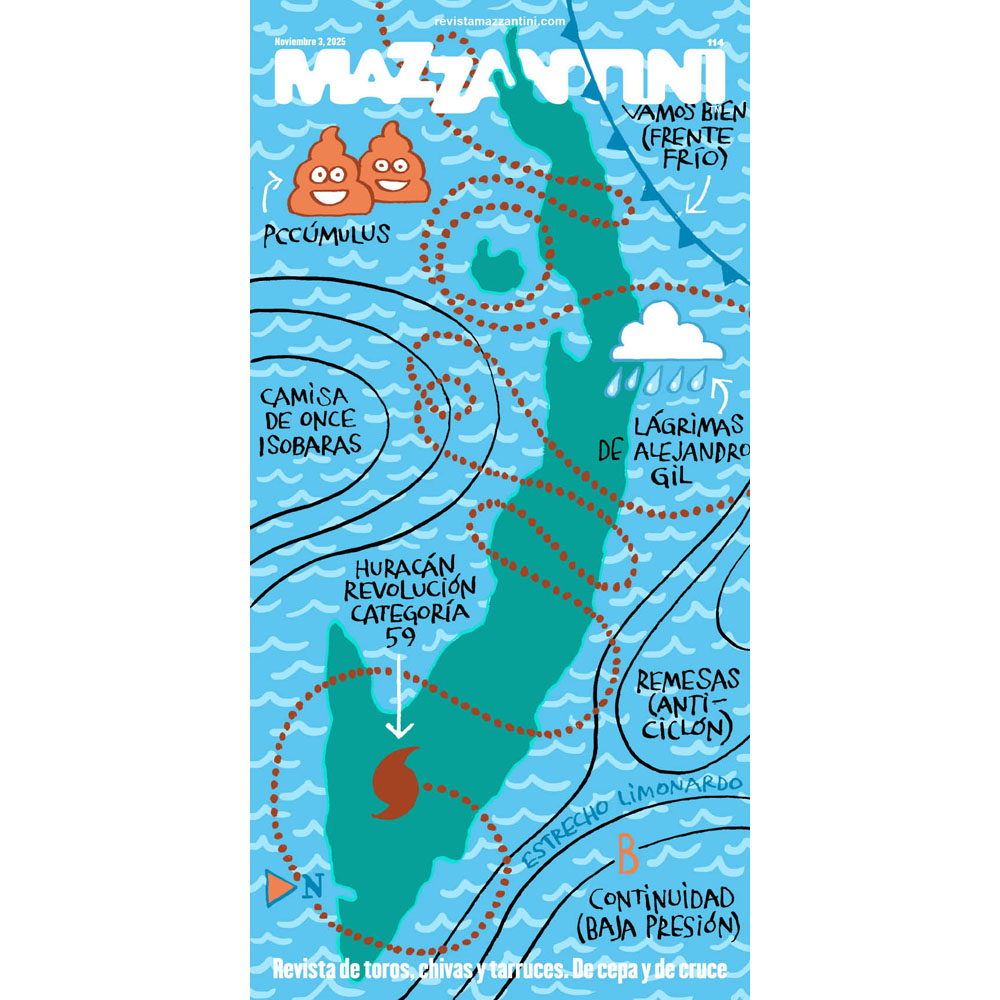 #Cuba Revista MAZZANTINI 114 · Todo lo dibujado sobre el huracán Melissa · La nueva estafa: Corregir distorsiones y reimpulsar la economía · Voto contra el "bloqueo" en la ONU · Los disfraces que más aterran a la dictadura …y más. Vea la edición aquí &gt;&gt;&gt; revistamazzantini.com/nl-114