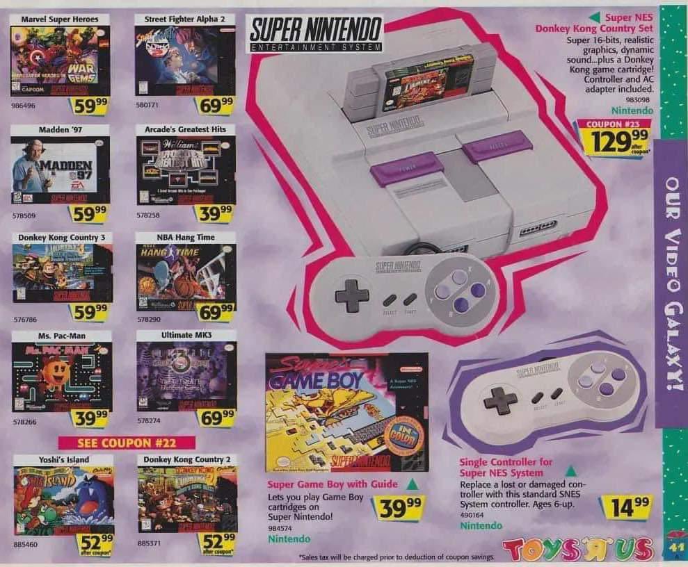 Anuncios de videojuegos de Toys "R" Us en la década de los 90 💜