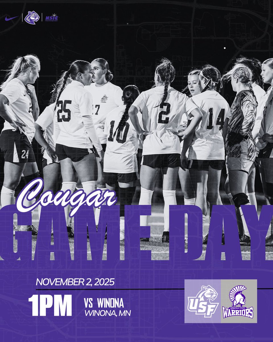 Ready for battle! 💪 Taking on the Winona State Warriors today at 1pm. 

Tune in ⤵️
usfcougars.com/coverage

#CooFalls | #GoCoo