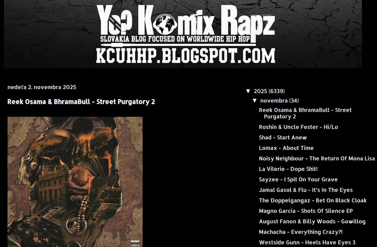 New Album
Reek Osama &amp; BhramaBull - Street Purgatory 2 kcuhhp.blogspot.com/2025/11/reek-o…