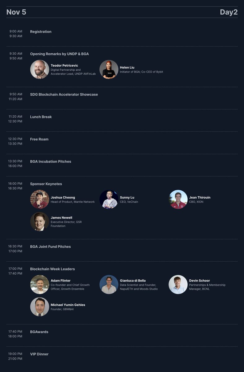 <a href="/Cointelegraph/">Cointelegraph</a> <a href="/UNDP/">UN Development</a> <a href="/vechainofficial/">VeChain</a> <a href="/foundation_gsr/">GSR Foundation</a> <a href="/hetu_protocol/">Hetu</a> <a href="/flock_io/">FLock.io</a> <a href="/MasChainMY/">MasChain</a> <a href="/Bybit_Official/">Bybit</a> <a href="/BybitEU/">Bybit EU</a> <a href="/burnt_xion/">XION</a> <a href="/adbc_ae/">The Blockchain Center Abu Dhabi</a> <a href="/Mantle_Official/">Mantle</a> <a href="/nordicblock/">Nordic Blockchain Association</a> <a href="/Cardano_CF/">Cardano Foundation</a> <a href="/StellarOrg/">Stellar</a> <a href="/MalaysiaBCW/">MY Blockchain Week</a> <a href="/activ8lab/">ACTIV8</a> <a href="/blockchain_abc/">Austrian Blockchain Center</a> <a href="/NapulETH/">NapulETH 🇮🇹🌋</a> <a href="/MoodServices/">Mood Global Services</a> <a href="/BCNLfoundation/">BCNL Foundation (Blockchain Netherlands)</a> <a href="/gbweekofficial/">German Blockchain & AI Week - GBW 2025</a> <a href="/WiBTalks/">WiBT - Women in Blockchain Talks</a> <a href="/AdamFlinter/">Adam</a> <a href="/ChainRctnGlobal/">ChainReaction</a> <a href="/499_DAO/">499</a> <a href="/DirectEdDev/">DirectEd Development</a> <a href="/AfBlockChamp/">The African Blockchain Championship</a> <a href="/freyaa_SG/">Freya</a> <a href="/jg13nn/">Glenn T.</a> <a href="/xAdamBates/">Adam Bates</a> <a href="/JamesNewell/">James Newell</a> The #ChainsofChange and #BGAwards are almost here! 🌍 

Join global changemakers, <a href="/UN/">United Nations</a> officials, and Web3 leaders in #Copenhagen for the #BlockchainImpactForum, as we share insights on sustainability, inclusion, and blockchain for real-world impact.  

We’re revealing the