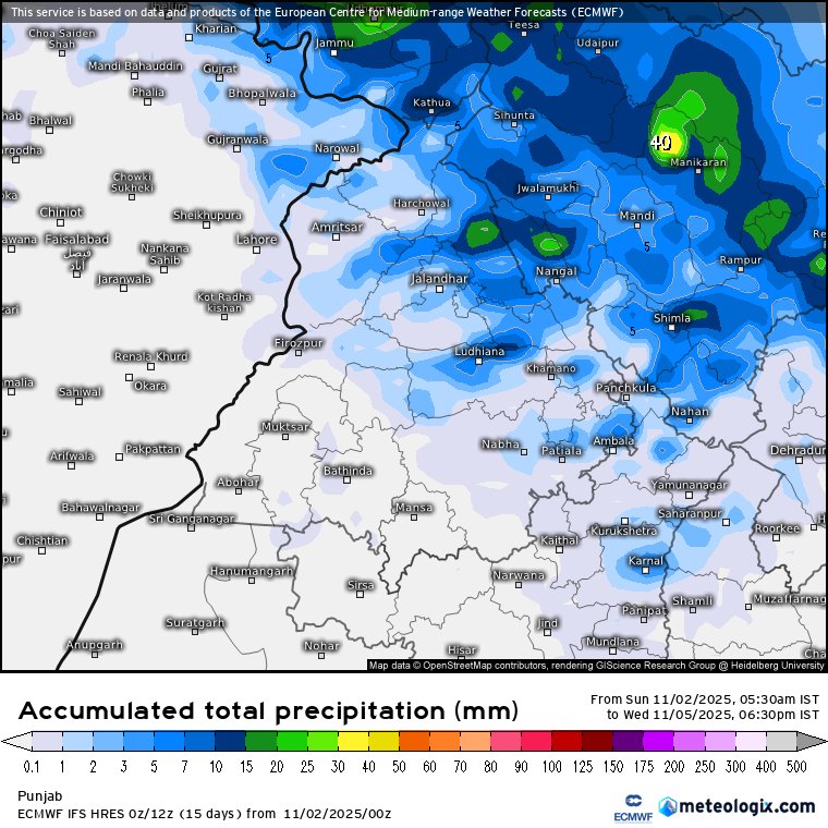 The thick layer of #smog will remain absent for another 24 hours due to the support of strong NW winds however approaching WD on 4th Nov will slow down the winds and direction will also become southerlies. We can expect worsening of #AQI and fresh layer of smog on 4th and 5th