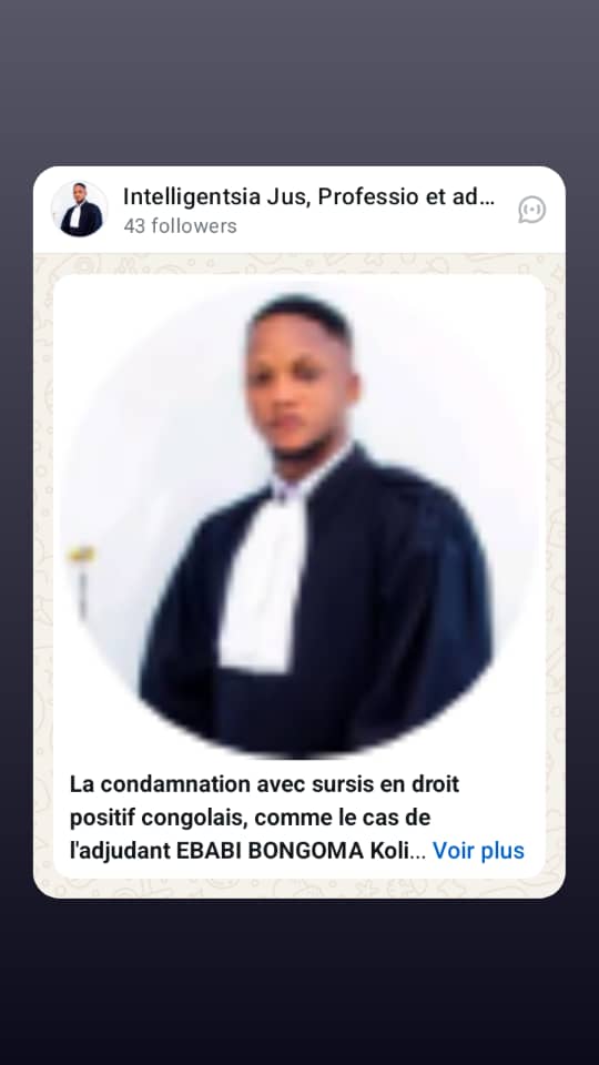 Ce que vs devez savoir sur la condamnation avec sursis en droit congolais avec Maître # KOBUENA MASSAMBA Gloire.