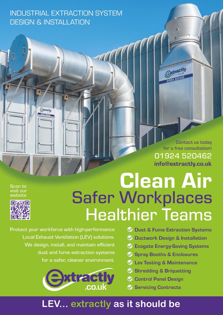 PMRowden's tweet image. Featured on page 19 of the latest issue of Panel, Wood &amp;amp; Solid Surface: Clean air, safer workplaces and healthier teams with @Extractly_Ltd Extractly Limited. pawprintuk.co.uk/1125std.pdf