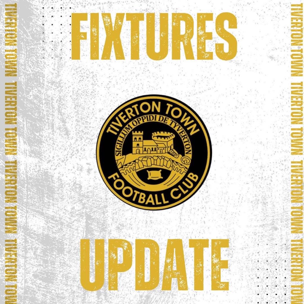 FIXTURE UPDATE 📅

We can now confirm the new date for our Southern League fixture with Gloucester City. 

We will, weather permitting, now welcome the Tigers to the Slee Blackwell Solicitors Stadium on Tuesday 16th December, kick off 7:45pm. 

#OneTownOneTeamOneTivvy 💛