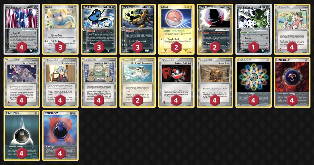 The DCE Deluxe #20 (2005 RS-EM)
Played on TCG ONE - 14 Players - Hosted by <a href="/notvincentradio/">UCS</a> 

1st: <a href="/jgtournaments/">James G Tournaments</a> - Dragtrode
2nd: Byvci - Nidoqueen
3rd: twjian - Hariyama
4th: <a href="/GrayAnt213/">Gray</a> - Dragtrode

play.limitlesstcg.com/tournament/68f…