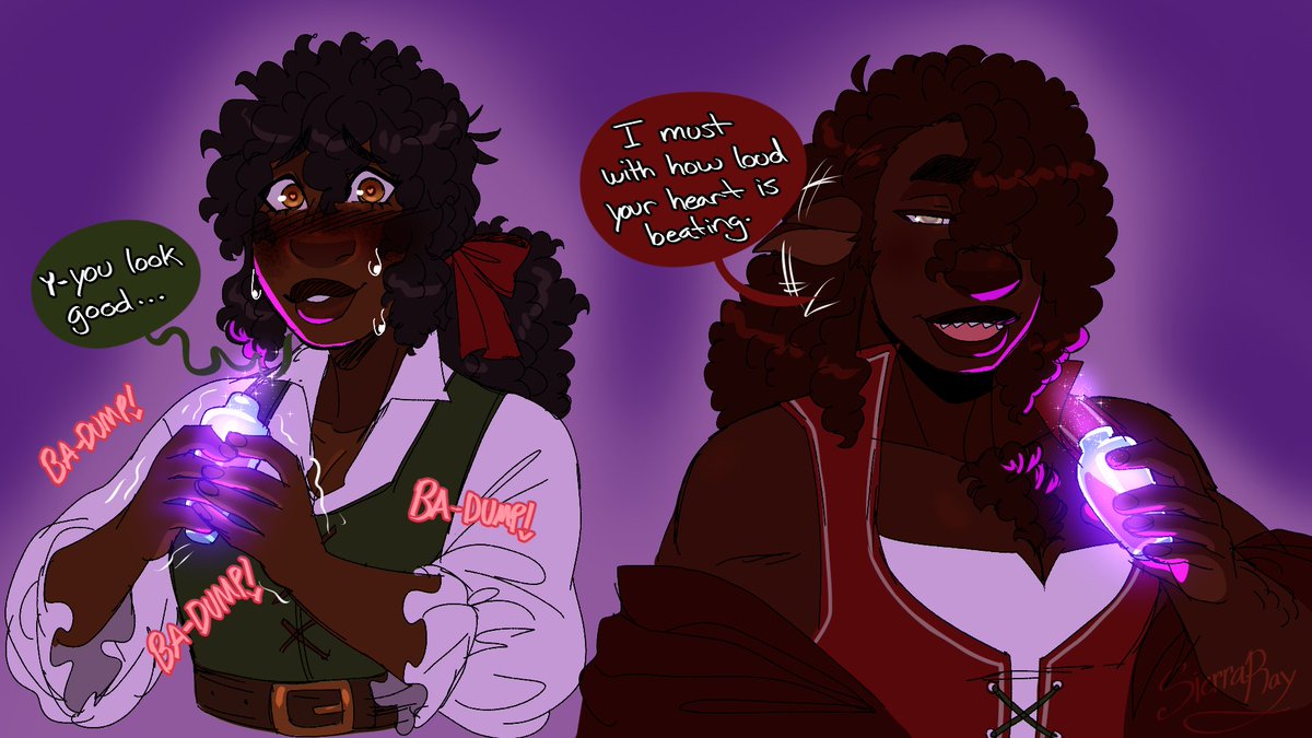 Fem!Jack and Masc!Nana because people on Tumblr really wanted to see the  Red Beans genderbent 

Whenever you see them like this, always assume they're playing with  magic potions (that's the in canon explanation I got for it since it  makes their interactions funnier)