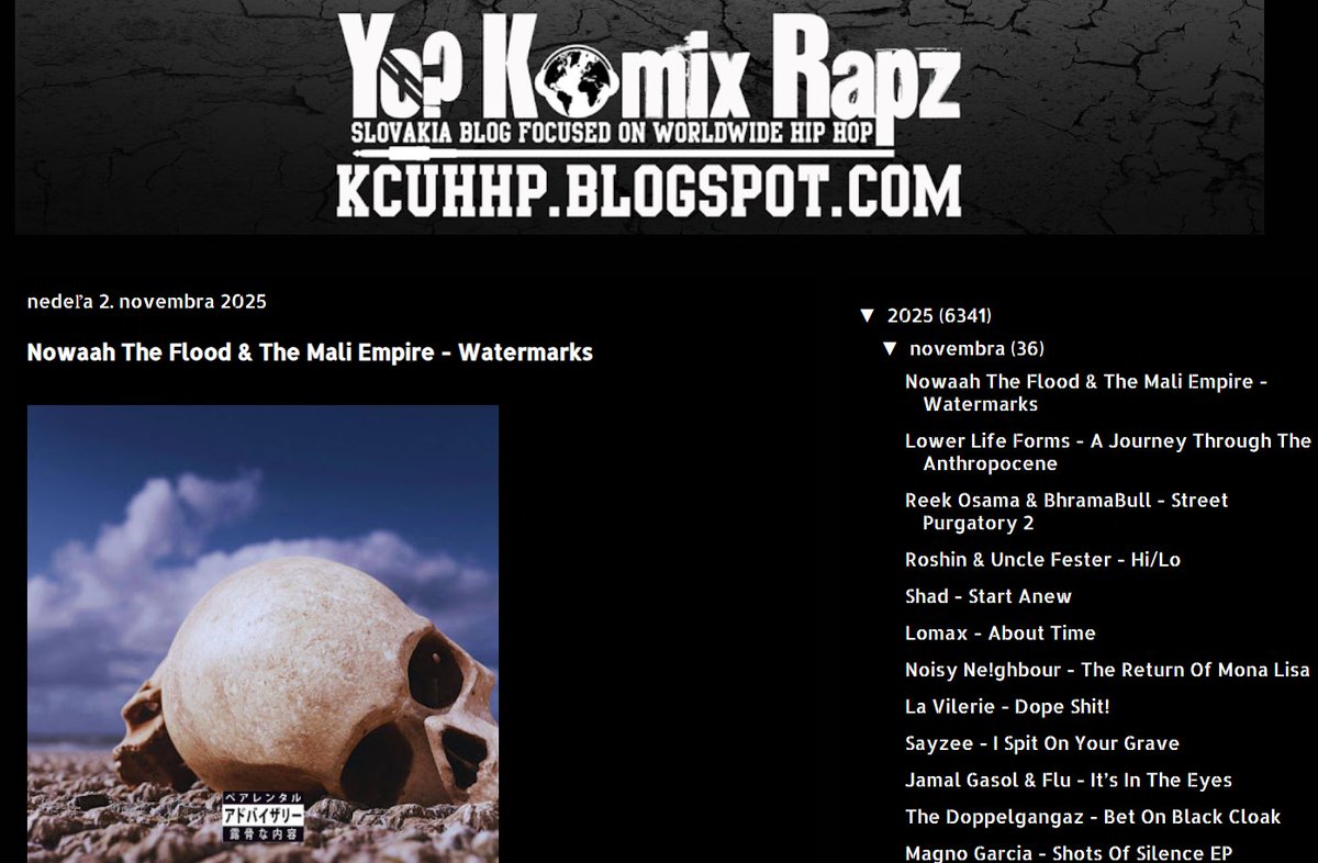 New Album
Nowaah The Flood &amp; The Mali Empire - Watermarks kcuhhp.blogspot.com/2025/11/nowaah…