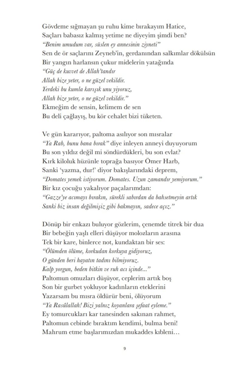 Sürgün Dergi <a href="/surgun_dergi/">Sürgün Dergi</a> için bu ay Gazze sokaklarında yorgun bir palto ile avare dolaştım. Gazze'nin aziz insanlarından mısra topladım. 

Her birinin gönlünden bir demet şiir getirdim.

"Paltosunda Gazze'nin.." 
surgun.net/paltosunda-gaz…