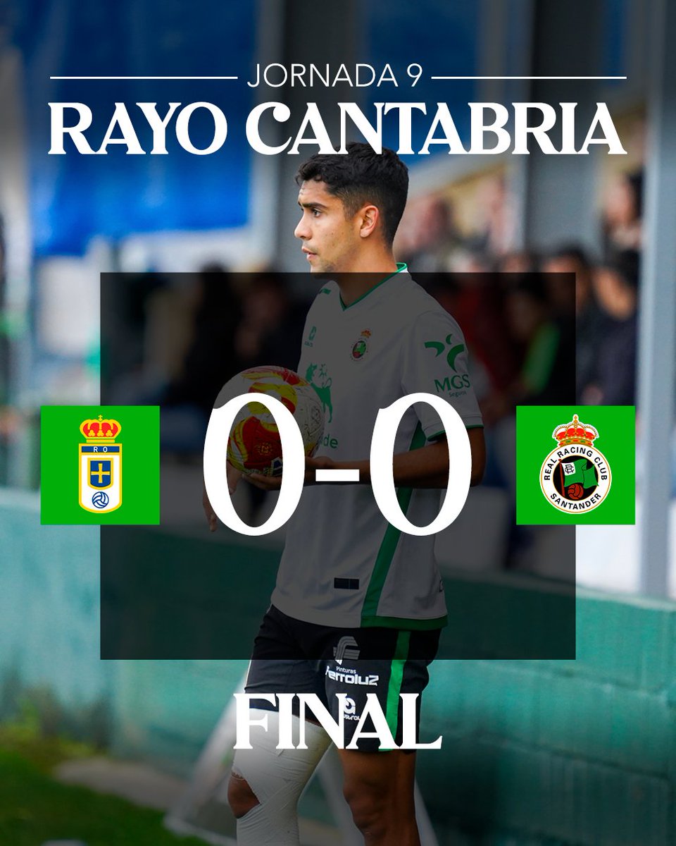 ⚡ Final del partido en El Requexón

<a href="/Cantera1926/">Real Oviedo Cantera</a> 0 - 0 #RayoCantabria

#CanteraRRC
