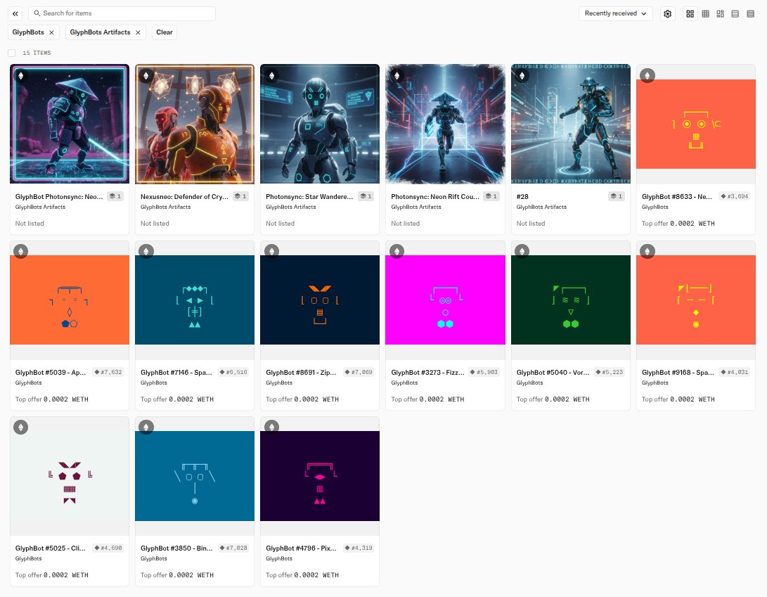 cartyisme's tweet image. 🎁 PUNK HUNT: CONSOLATION PRIZES 🎁
15 consolation prizes have been randomly distributed to Punk Hunt participants:

10x @glyphbots
5x @glyphbots Artifacts

NFTs kindly provided by @r_alx_z (Top Shot winner!)

Got a Glyphbot? Visit their site to generate onchain artifacts. 🦆⚡