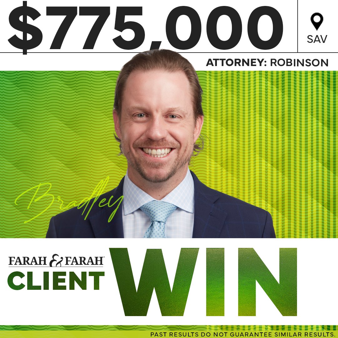 farahandfarah's tweet image. 💥$775,000.00 CLIENT WIN! 💥

When our client slipped and fell at a store, the insurance company initially refused to pay. We filed suit, brought in experts, and went through litigation and ultimately securing a great win for our client!

#FarahandFarah #Savannah #ClientWins