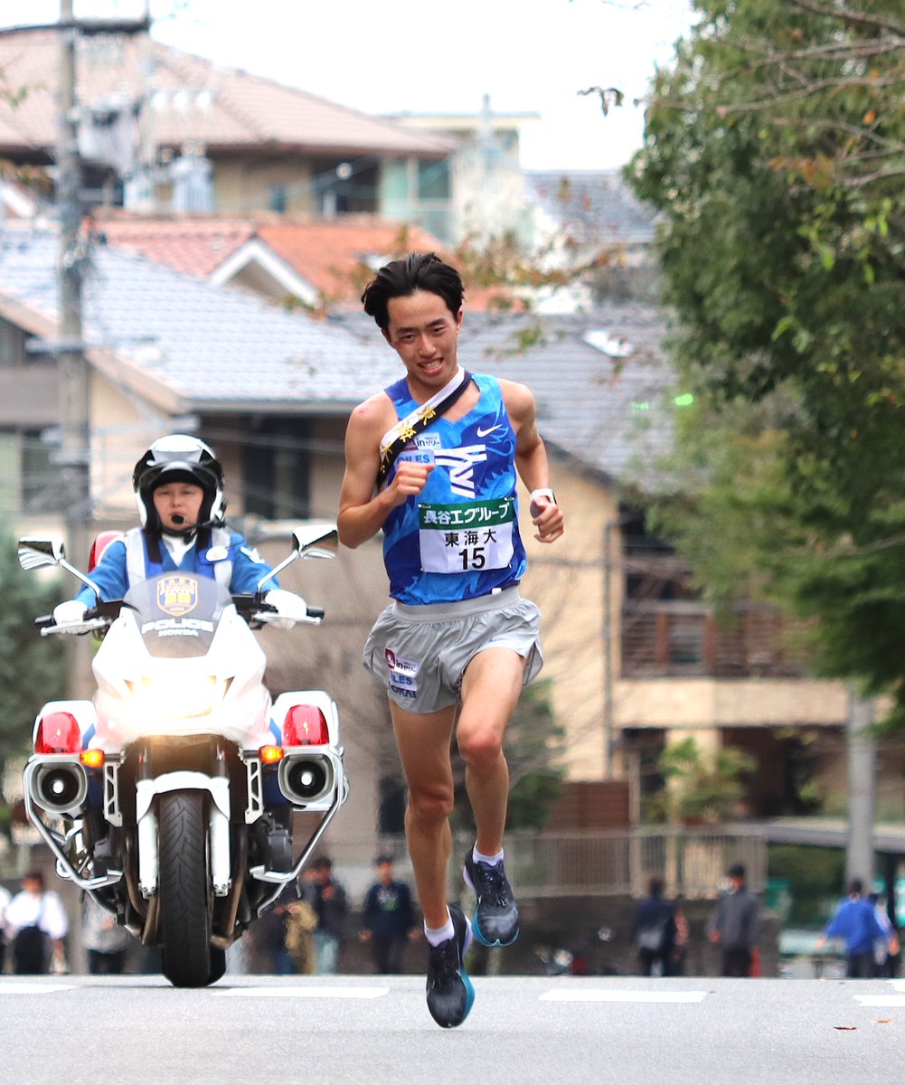 maco_min's tweet image. 2025.11.02
第57回全日本大学駅伝対校選手権大会
8区　竹割　真　選手（東海大学）①
#GoTOKAI
#全日本大学駅伝
#全日本駅伝