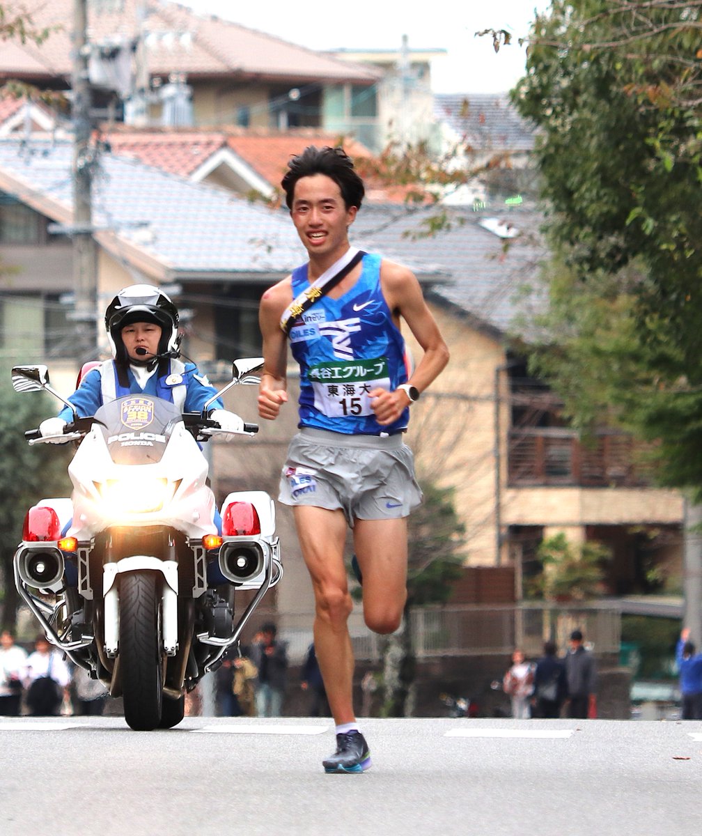 maco_min's tweet image. 2025.11.02
第57回全日本大学駅伝対校選手権大会
8区　竹割　真　選手（東海大学）①
#GoTOKAI
#全日本大学駅伝
#全日本駅伝