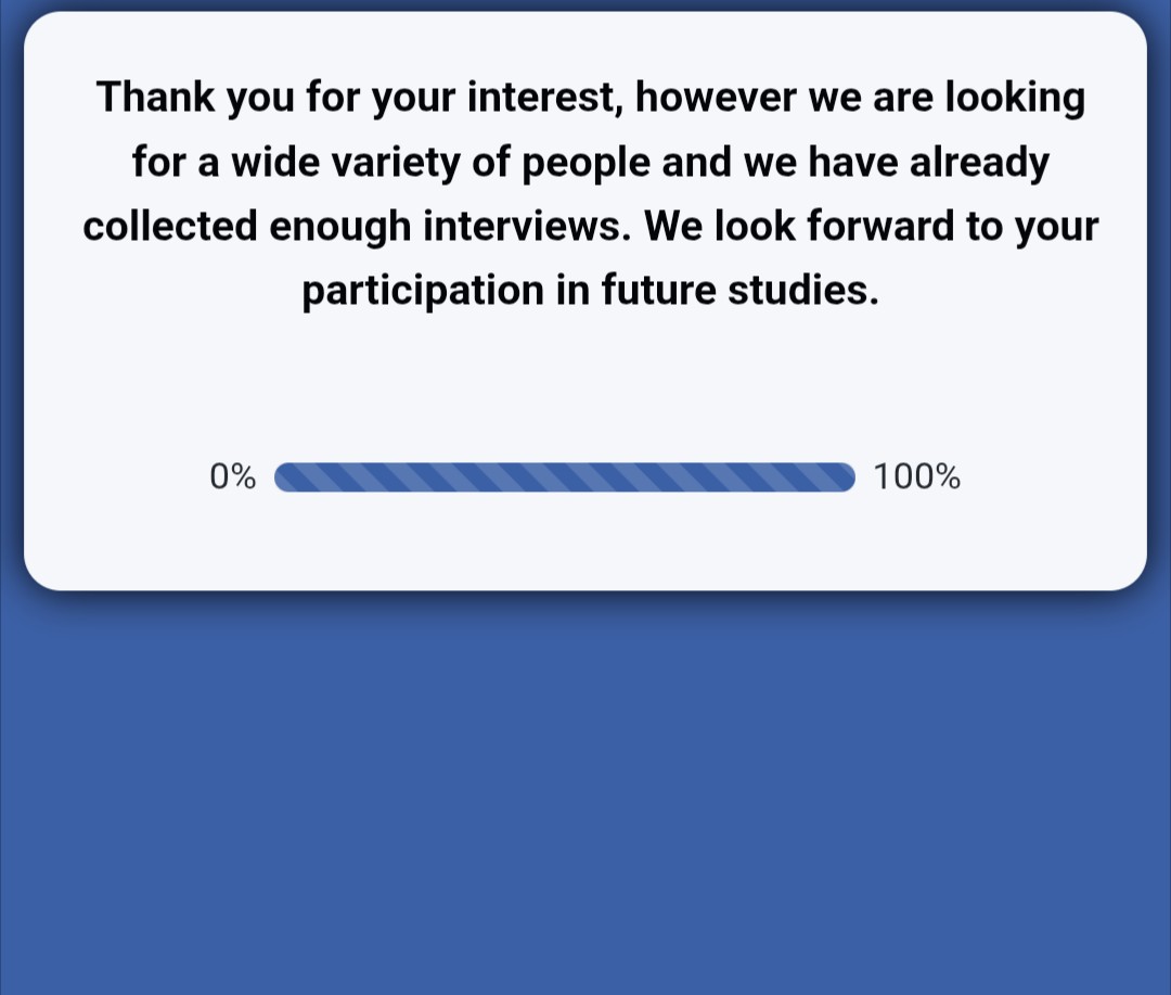 When Amazon invites you to do a survey but then decides you're not who they want to reply...