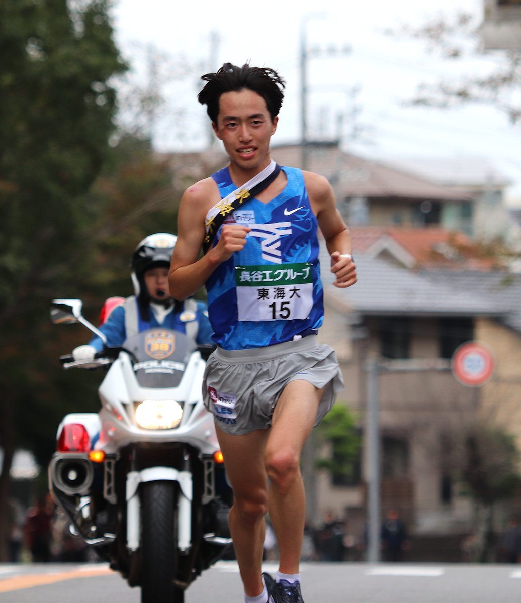 maco_min's tweet image. 2025.11.02
第57回全日本大学駅伝対校選手権大会
8区　竹割　真　選手（東海大学）②
#GoTOKAI
#全日本大学駅伝
#全日本駅伝